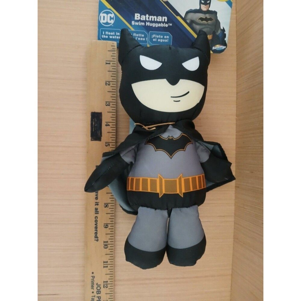 NWT Batman Stuffed Toy Action Figure Huggable Swim Floats in Water